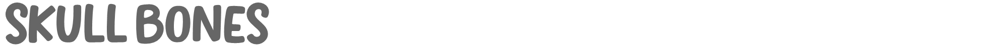 Sample characters Skull Bones Font
